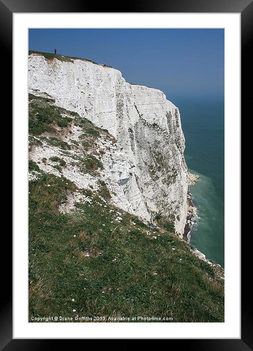 The White Cliffs of Dover Framed Mounted Print by Diane Griffiths