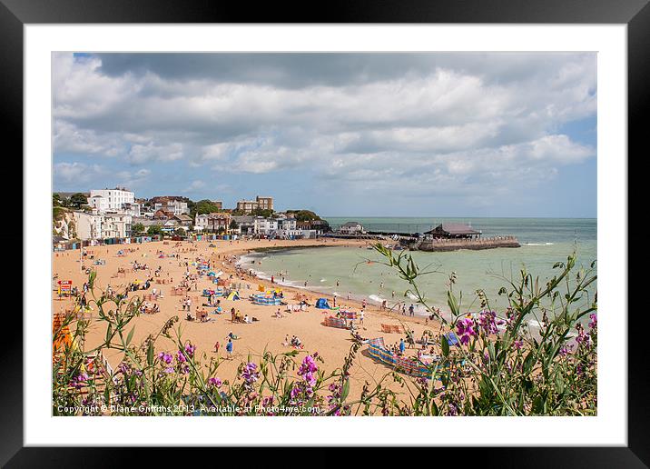 View over Broadstairs Framed Mounted Print by Diane Griffiths