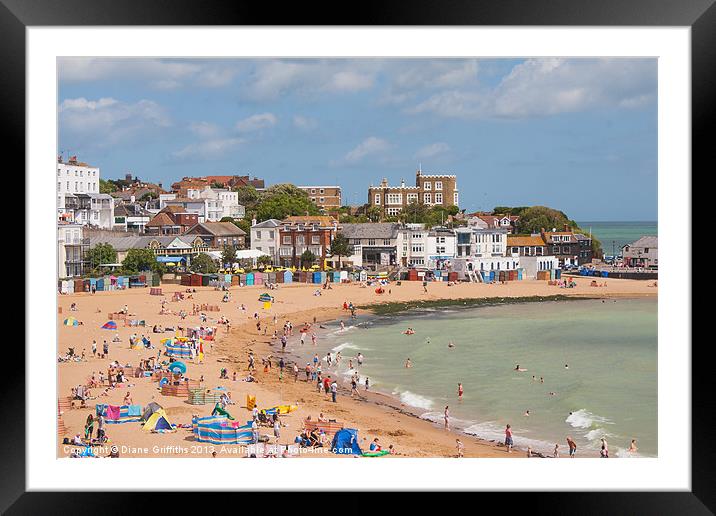 View over Broadstairs Framed Mounted Print by Diane Griffiths