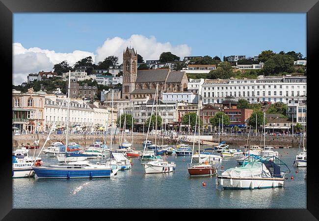 Torquay Harbour and Town Framed Print by Diane Griffiths