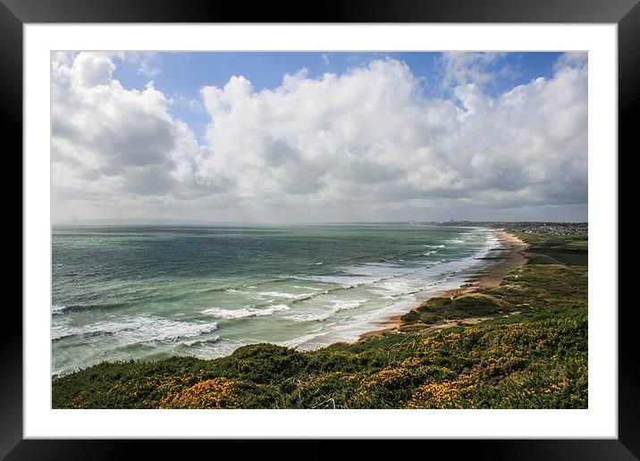 Bournemouth Bay from Hengistbury Head, Dorset Framed Mounted Print by Diane Griffiths