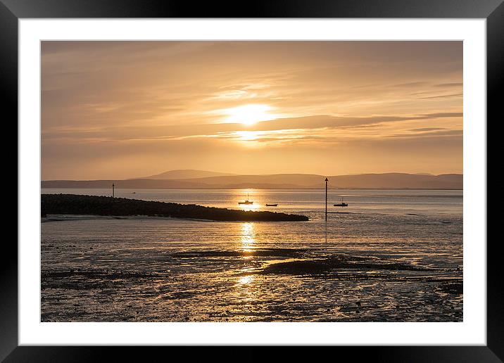 Morecambe sunset Framed Mounted Print by Diane Griffiths