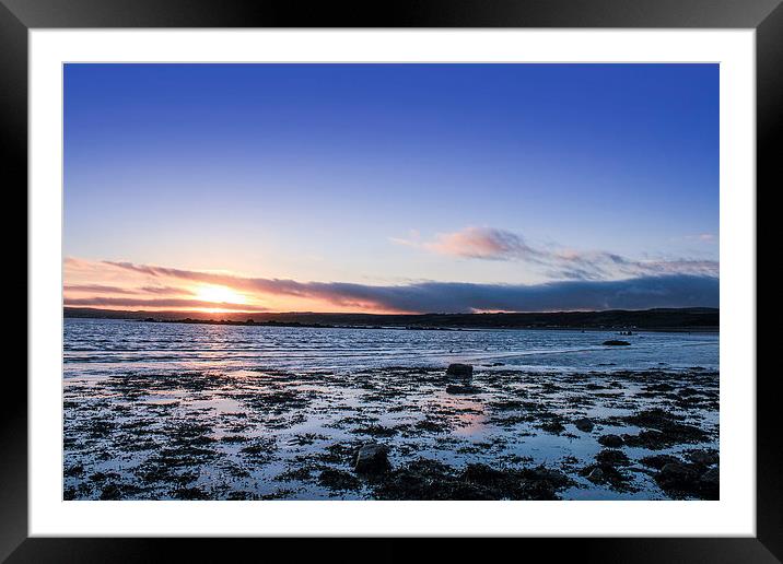 Sunset Across Mounts Bay Framed Mounted Print by Diane Griffiths