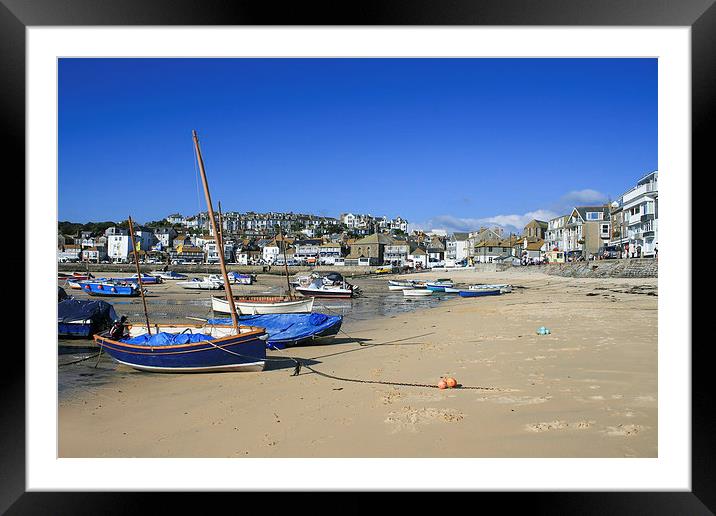 St Ives Harbour Framed Mounted Print by Diane Griffiths