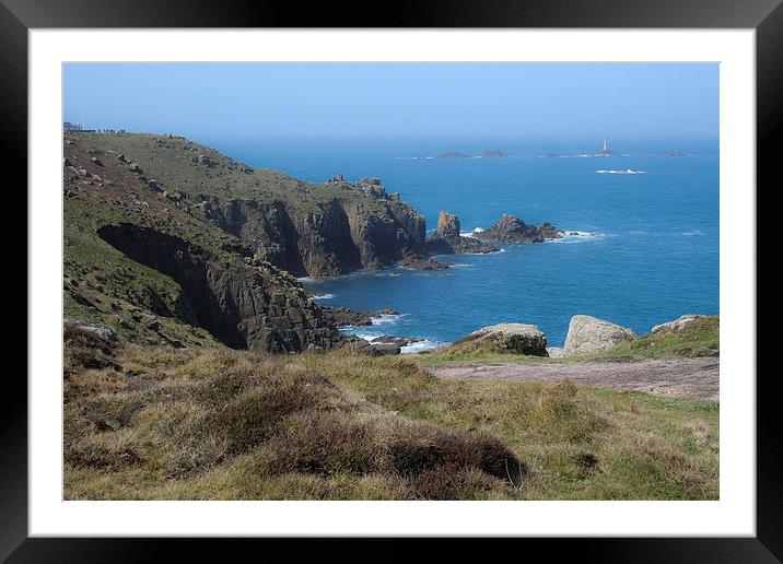 Lands End View Framed Mounted Print by Diane Griffiths