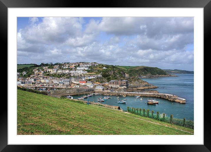View over Mevagissey Harbour Framed Mounted Print by Diane Griffiths