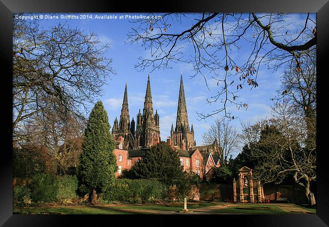  Lichfield Cathedral Framed Print by Diane Griffiths