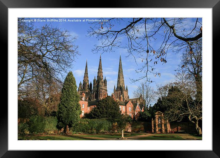  Lichfield Cathedral Framed Mounted Print by Diane Griffiths
