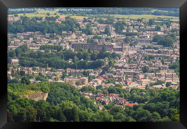  Matlock, from the Heights of Abraham Framed Print by Diane Griffiths