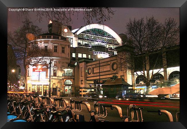 Charing Cross at Night Framed Print by Diane Griffiths