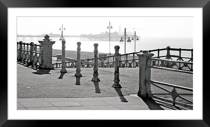 Brighton Promenade and East Pier Framed Mounted Print by Diane Griffiths