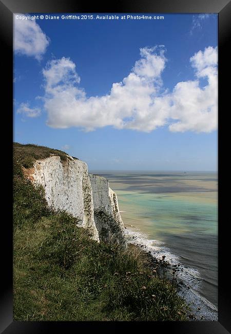  The White Cliffs of Dover Framed Print by Diane Griffiths