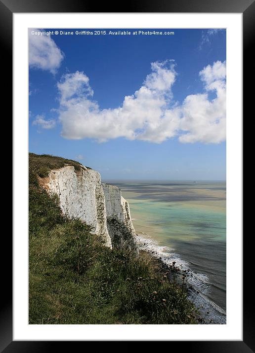 The White Cliffs of Dover Framed Mounted Print by Diane Griffiths