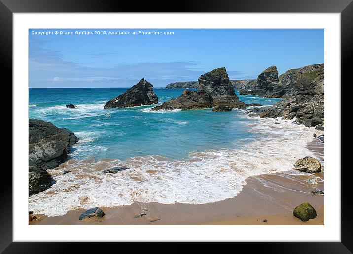  Bedruthan Steps Framed Mounted Print by Diane Griffiths
