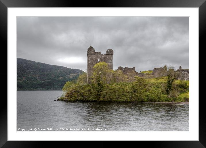 Urquhart Castle, Loch Ness Framed Mounted Print by Diane Griffiths