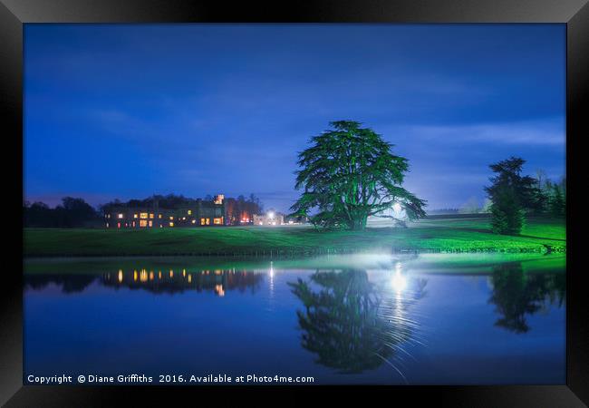 Leeds Castle at Night Framed Print by Diane Griffiths