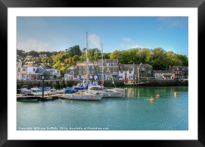 Padstow Harbour Framed Mounted Print by Diane Griffiths