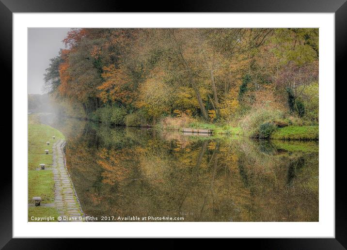 The Stafford and Worcestershire canal Penkridge Framed Mounted Print by Diane Griffiths