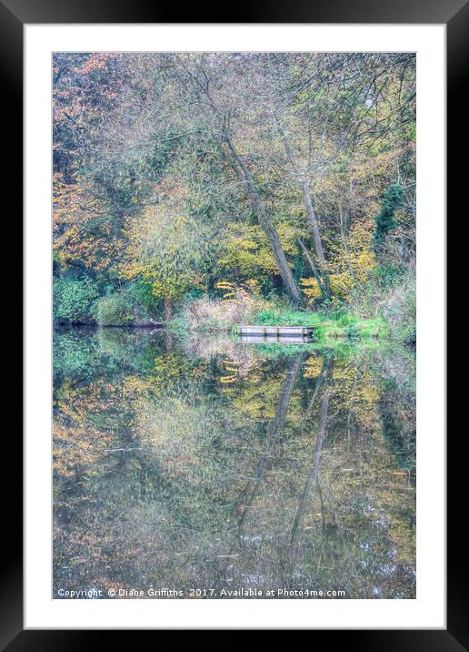 The Stafford and Worcestershire canal Penkridge Framed Mounted Print by Diane Griffiths
