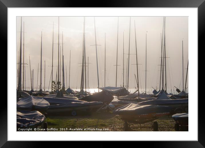 Whitstable Sailing Boats Framed Mounted Print by Diane Griffiths