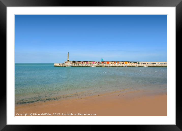 Margate Pier Framed Mounted Print by Diane Griffiths