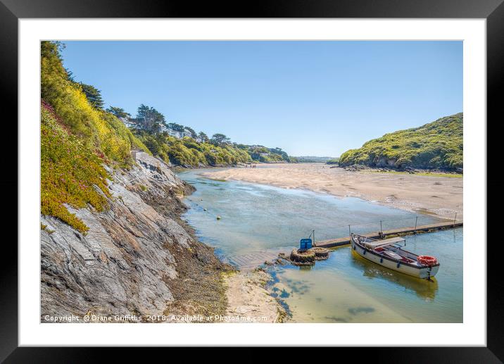 The Ferry across the Gannel Framed Mounted Print by Diane Griffiths