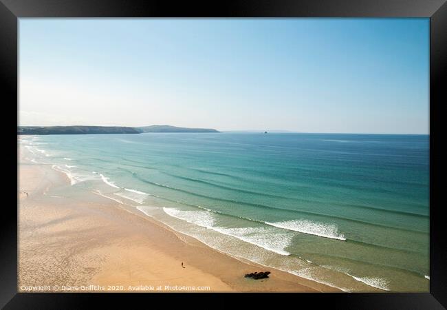 Perran Sands Cornwall Framed Print by Diane Griffiths