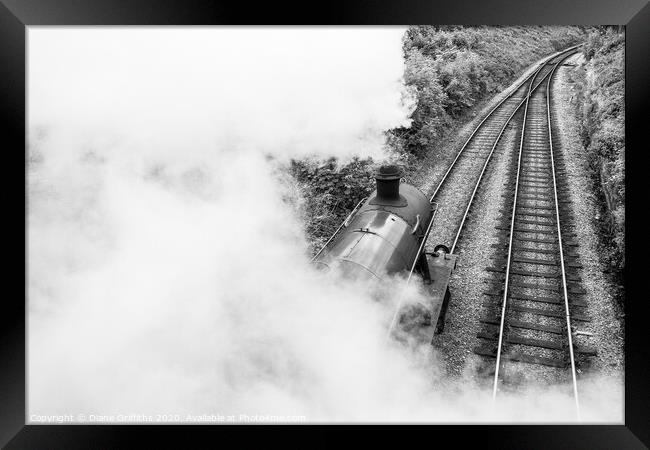Steam Train at Llangollen Framed Print by Diane Griffiths