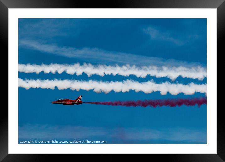 The Red Arrows at Kent Country Show Framed Mounted Print by Diane Griffiths