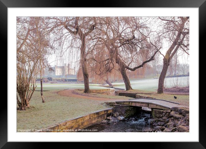 Winter at Leeds Castle, Kent Framed Mounted Print by Diane Griffiths