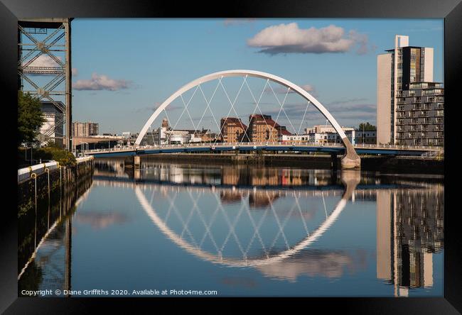 The Clyde Arc Glasgow Framed Print by Diane Griffiths