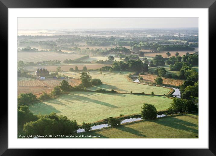 View of the Kent Countryside Framed Mounted Print by Diane Griffiths