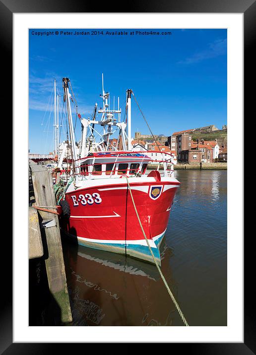 Red Boat Jay-C Framed Mounted Print by Peter Jordan