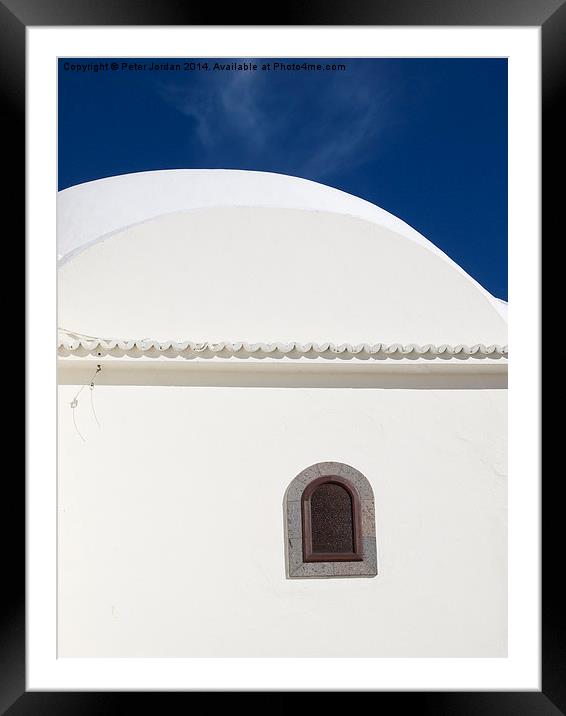 White Church Dome Framed Mounted Print by Peter Jordan