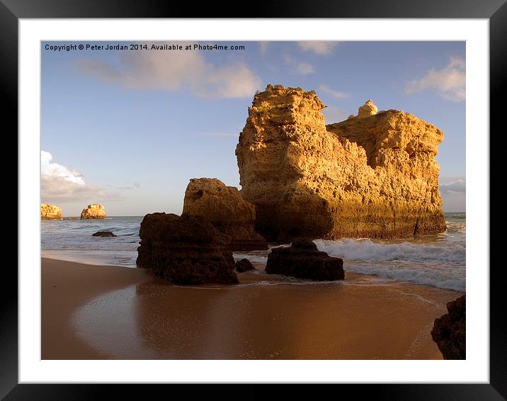 São Rafael beach Algarve Portugal Framed Mounted Print by Peter Jordan