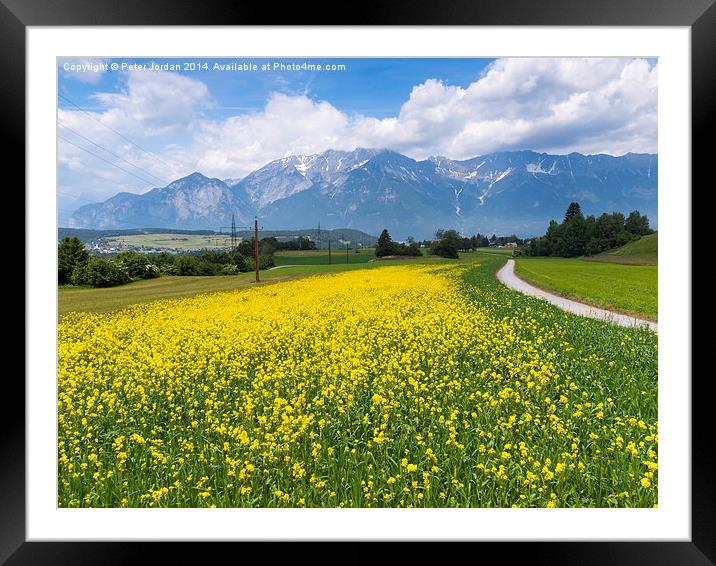  Jakobsweg path Austrian Tirol Framed Mounted Print by Peter Jordan