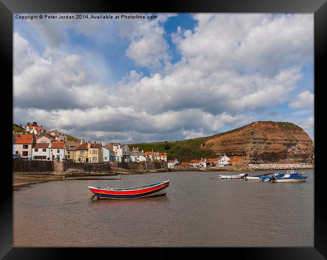  Staithes Harbour Framed Print by Peter Jordan