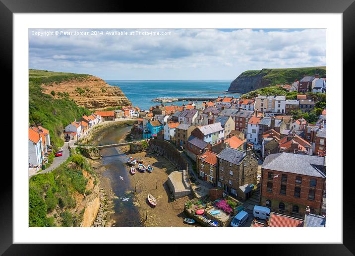  Staithes Harbour Framed Mounted Print by Peter Jordan