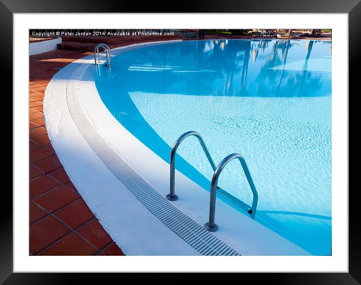  Swimming Pool Holiday Hotel Framed Mounted Print by Peter Jordan