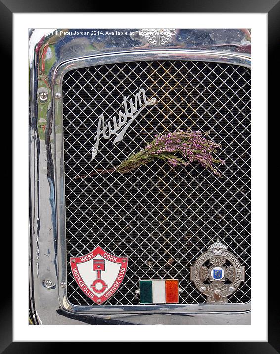  Vintage Austin 7 Radiator Framed Mounted Print by Peter Jordan