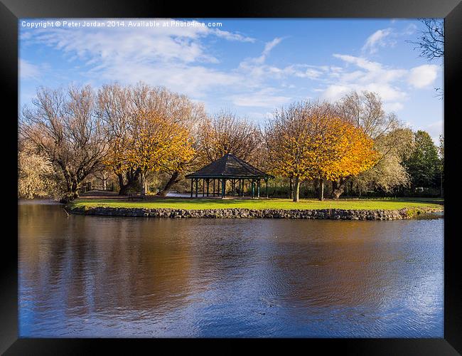  Autumn in the Park Framed Print by Peter Jordan