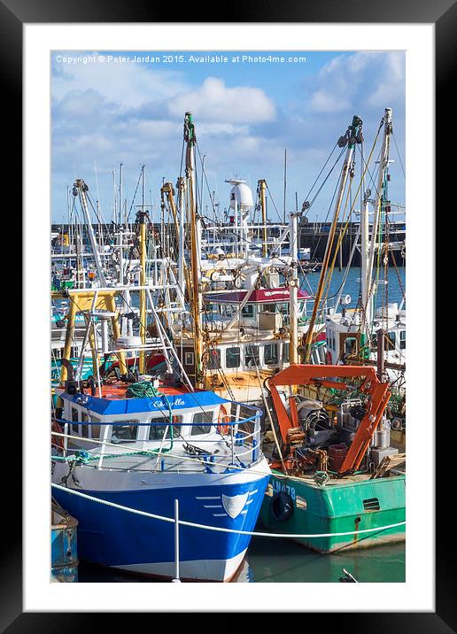  Scarborough Fishing Boats 3 Framed Mounted Print by Peter Jordan