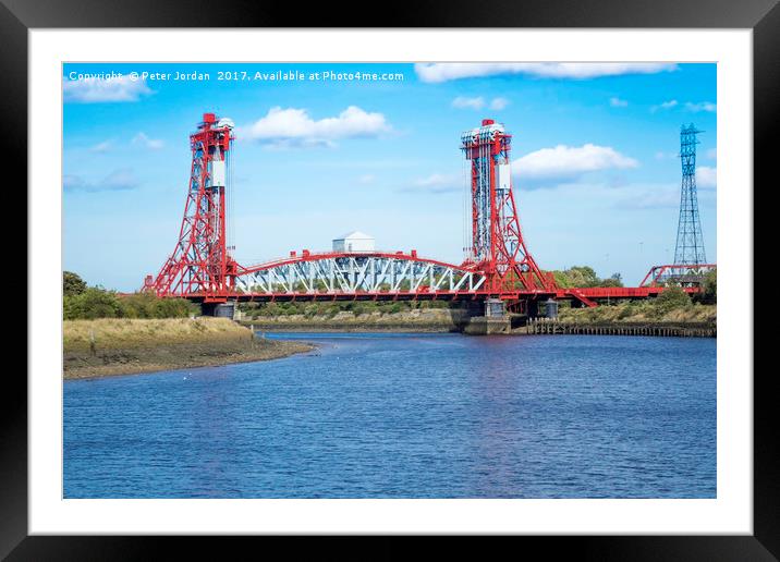 Newport road Bridge over the River Tees Middlesbro Framed Mounted Print by Peter Jordan