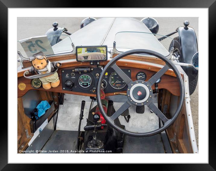 Cockpit of a 1935 8-cylinder Railton Sports Tourin Framed Mounted Print by Peter Jordan