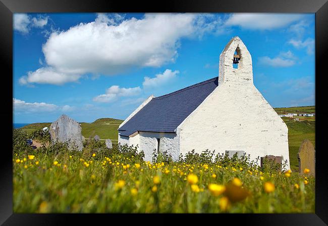 Mwnt Chapel Framed Print by Andy Barker