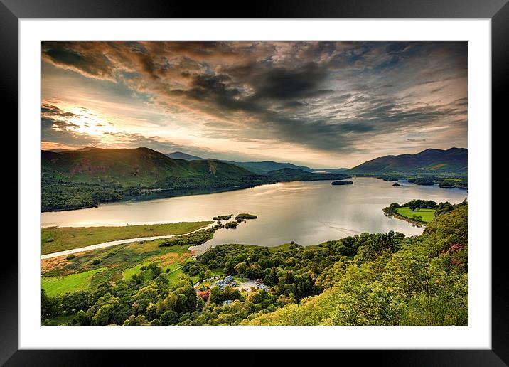 Derwent Water Framed Mounted Print by Andy Barker