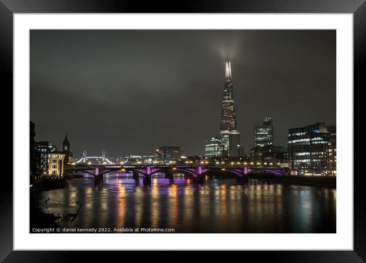 London skyline Framed Mounted Print by daniel kennedy