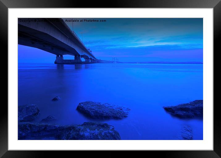  Severn Bridge at Dusk Framed Mounted Print by James Hann