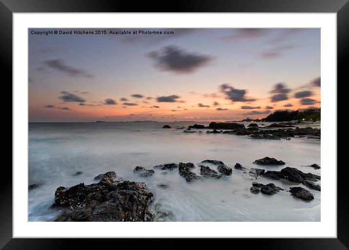  Sunset over Rayong Framed Mounted Print by David Hitchens