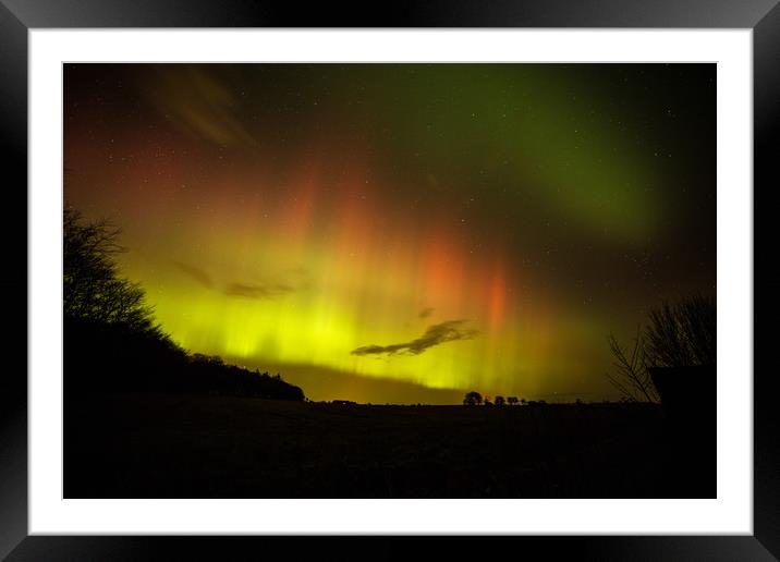 Scottish Aurora Ablaze!  Framed Mounted Print by Fiona McRae